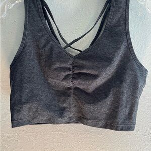 Zella Charcoal Crisscross Sports Bra